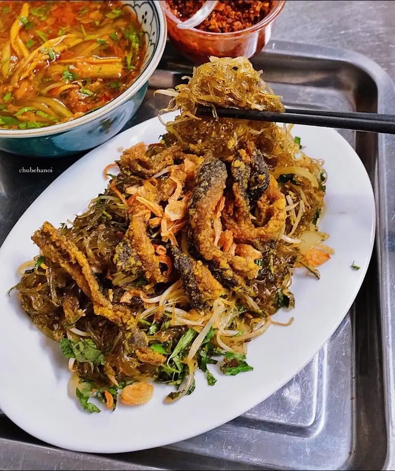 Hình ảnh miến xào lươn giòn
