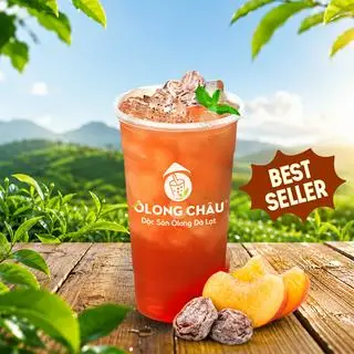 Hình ảnh Trà Ô long Đào Xí Muội - Trà trái cây