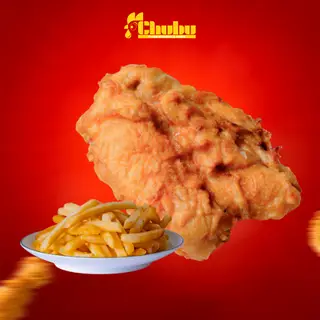 Hình ảnh Combo 1 - jipai gà rán khổng lồ size L - khoai tây chiên