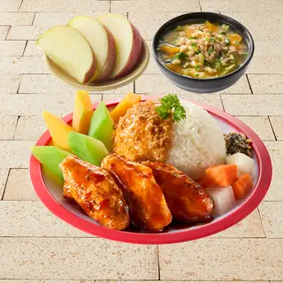 Hình ảnh CƠM CÁNH GÀ BBQ 5 MÓN