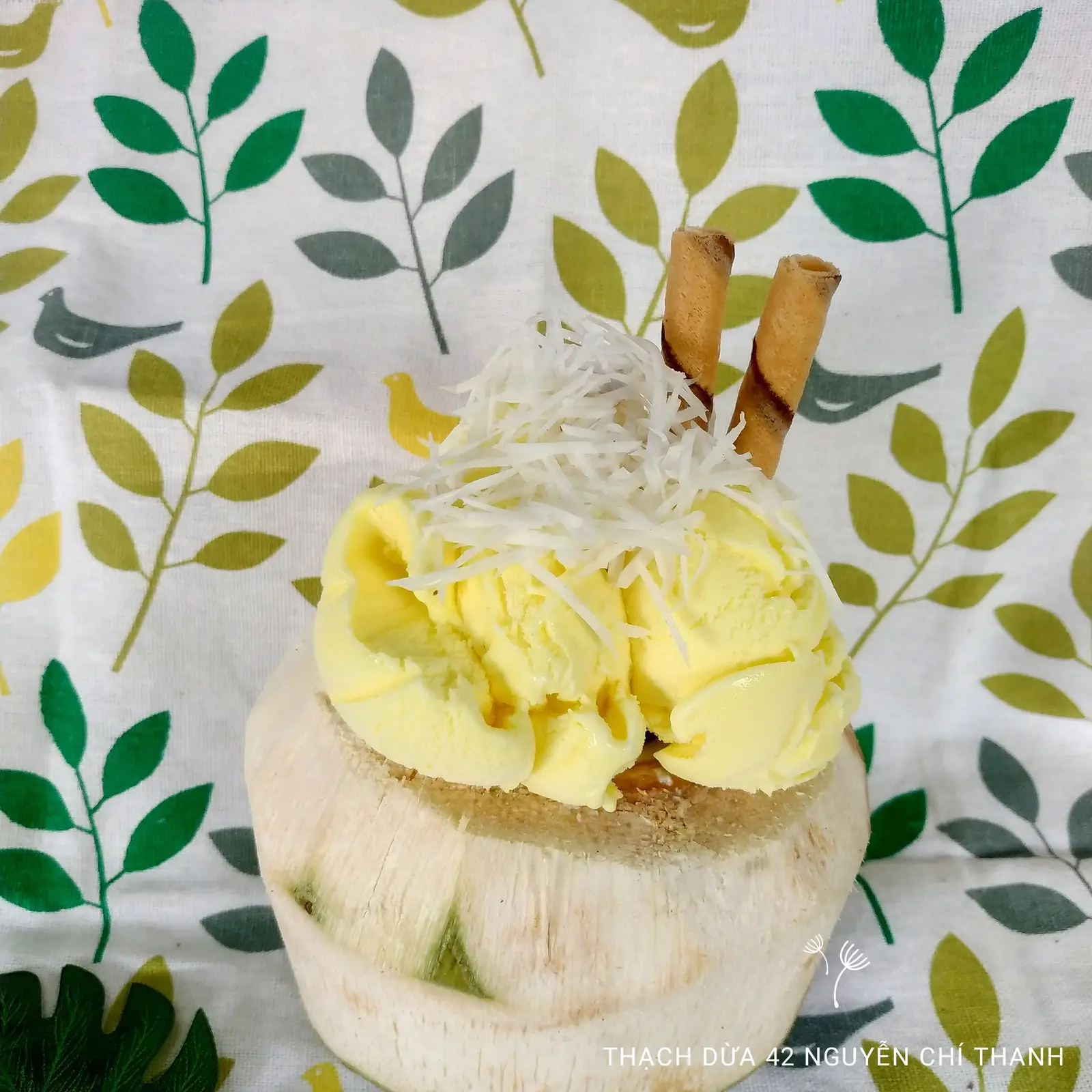 Hình ảnh Kem trái dừa vani