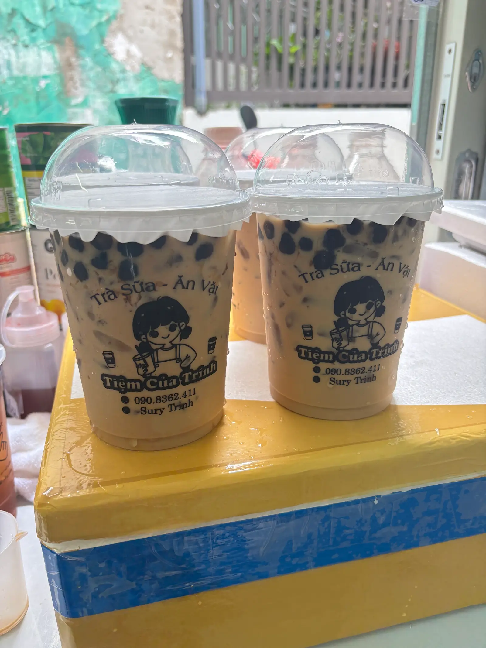 Hình ảnh Trà sữa phô mai viên