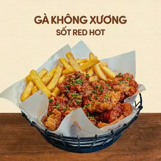 Hình ảnh Gà Rán Không Xương Sốt Red Hot