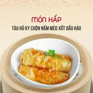 Hình ảnh Tàu hũ ky cuộn nấm mèo xốt dầu hào