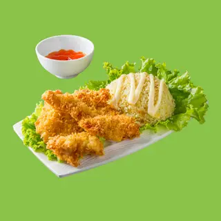 Hình ảnh Cơm Gà Rút Xương Chiên Xù ( Size Lớn ).