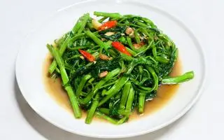 Hình ảnh rau muống xào tỏi 