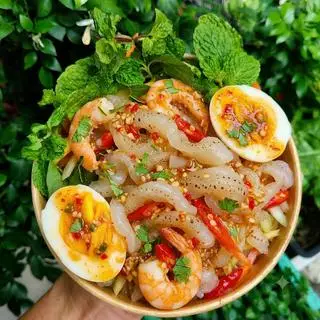 Hình ảnh [Hộp Lớn] Sứa Tôm Trứng Sốt Thái Chua Cay