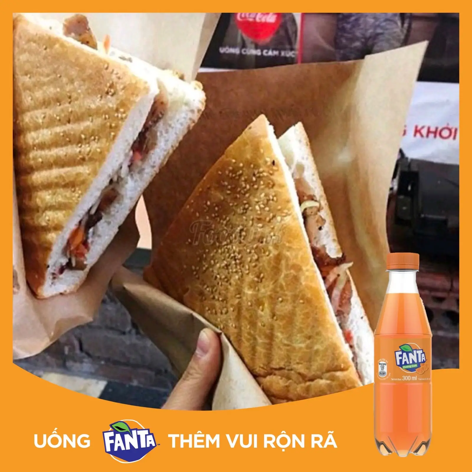Hình ảnh Combo bánh mỳ doner - fanta