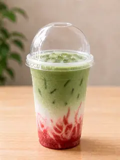 Hình ảnh Matcha latte dâu