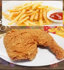 Hình ảnh ĐÙI GÀ GÓC TƯ ( KÈM KHOAI TÂY )