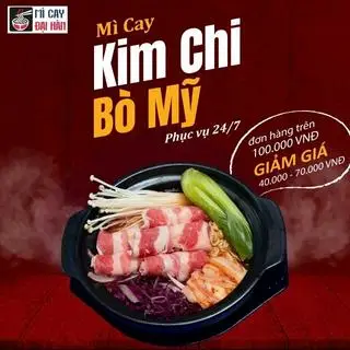 Hình ảnh Mì kimchi - bò Mỹ + tặng ly pepsi 360ml