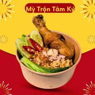 Hình ảnh Mỳ Trộn Đùi Gà Trứng Lòng Đào