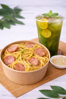 Hình ảnh Mì Ý xốt kem - trà tắc Thái xanh