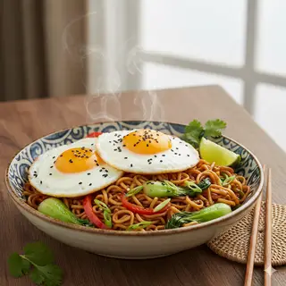 Hình ảnh Mì xào trứng chiên - opla
