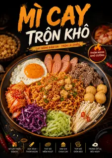 Hình ảnh mì cay trộn khô 