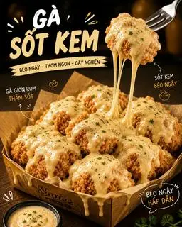 Hình ảnh Gà sốt kem hành