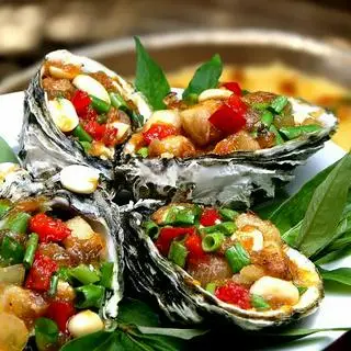 Hình ảnh Hàu nướng mỡ hành