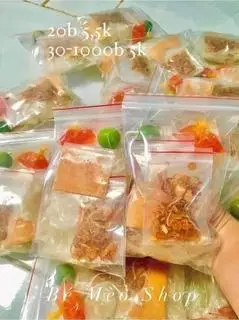 Hình ảnh Combo 10 Túi Zip Bánh Tráng Phơi Sương Sate Hành Phi