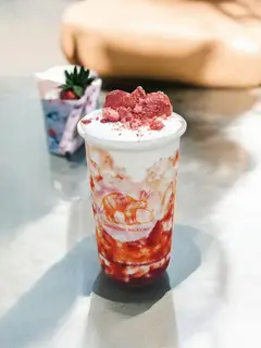 Hình ảnh [HOT] Sữa Dâu Sấy Thăng Hoa - Size L(Kem chesse siêu đặc biệt)