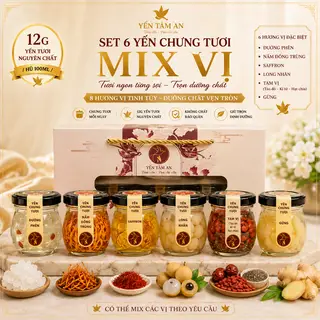 Hình ảnh Set 6 Yến Chưng Tươi Mix Vị Chưng Nóng – 12G Yến Tươi/Hũ