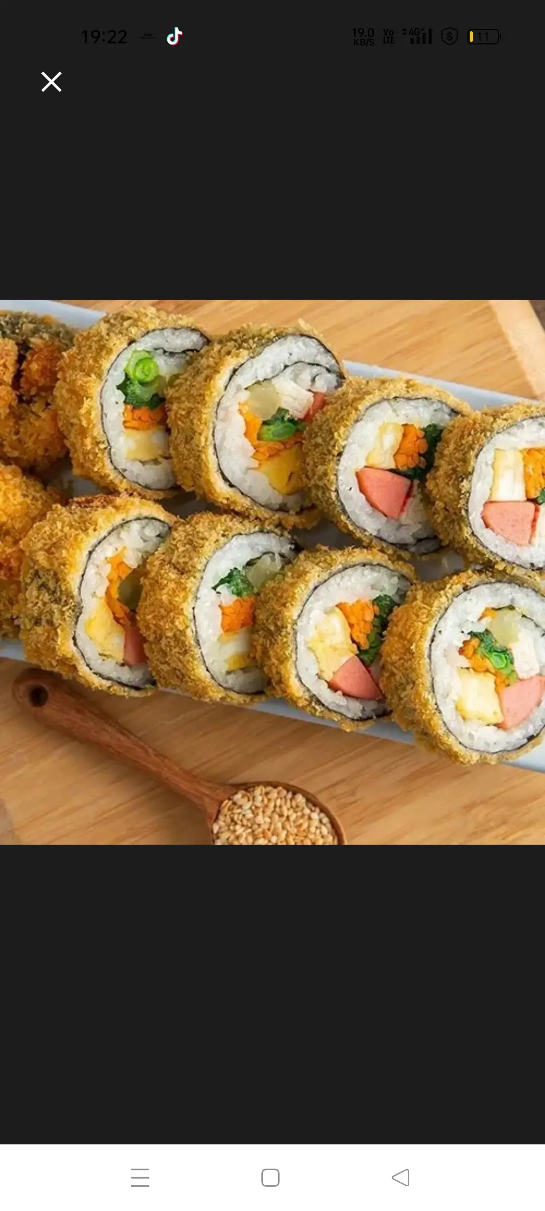 Hình ảnh Gimbap chiên 1 cuộn