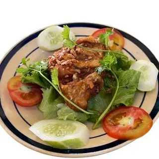 Hình ảnh Cơm Gà Xóc Mắm Tỏi