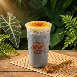 Hình ảnh Trà sữa mun trứng nướng