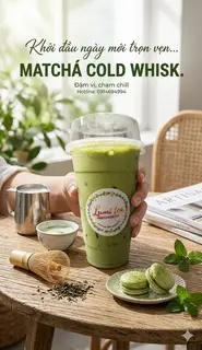 Hình ảnh Matcha cold whisk - đánh lạnh đậm vị