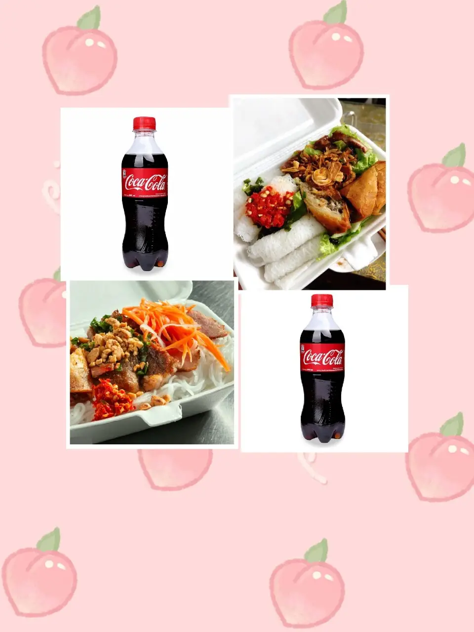 Hình ảnh 01 Bún Thịt Nướng Chả Giò  + 01 Bánh Hỏi Thịt Nướng Chả Giò  + 02 CocaCola. 