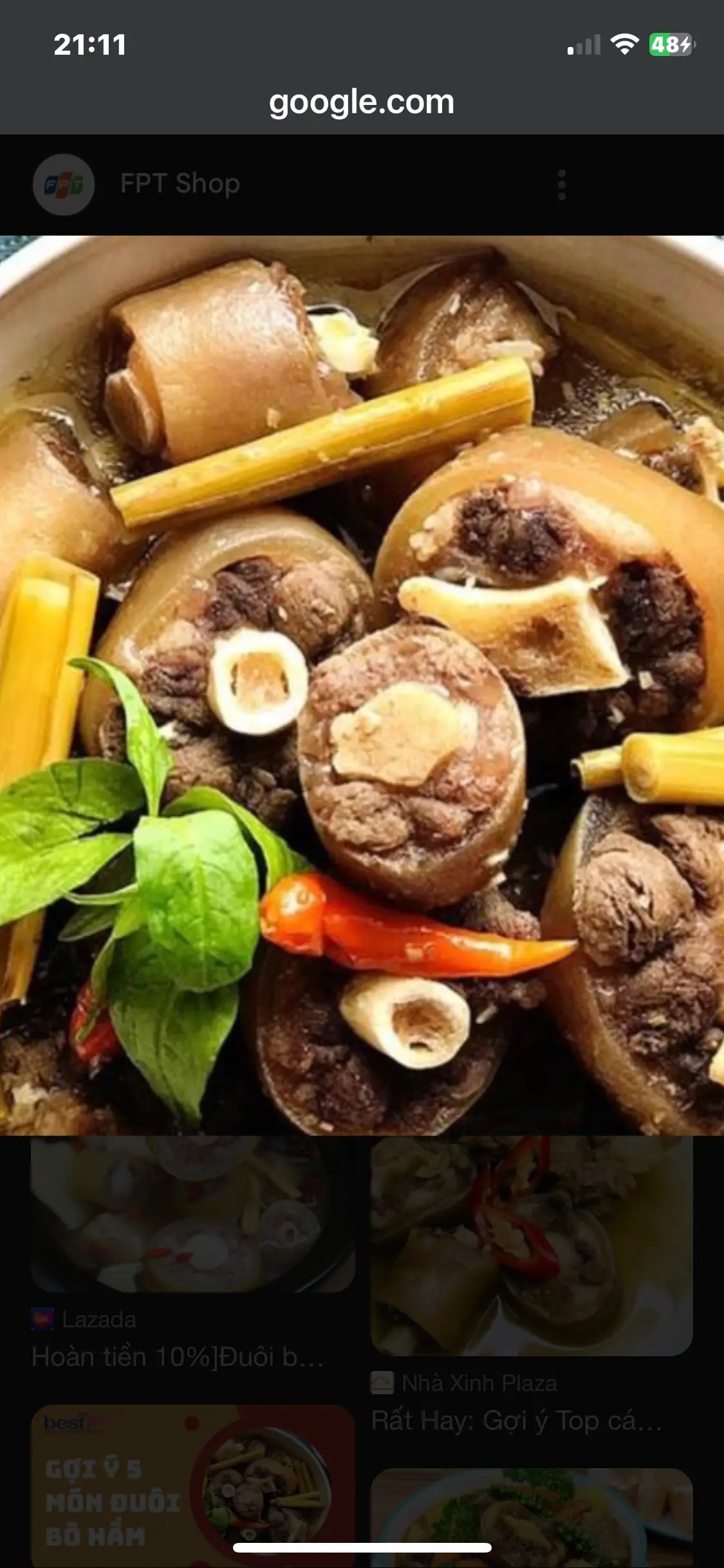 Hình ảnh Tô đuôi bò