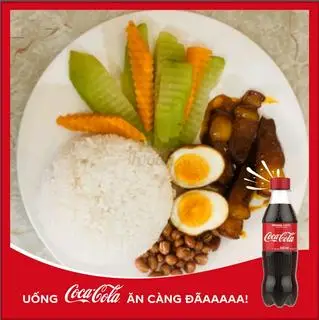 Hình ảnh Cơm thịt kho trứng + Coca