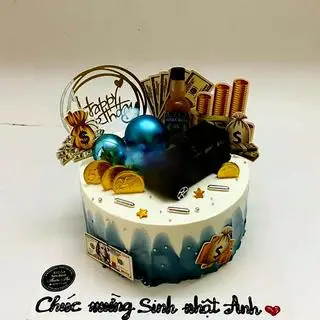 Hình ảnh Bánh sinh nhật Ô tô tiền tài