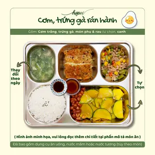 Hình ảnh Cơm trứng rán hành, món phụ tự chọn