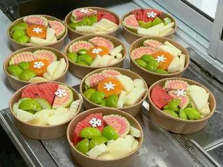 Hình ảnh dưa lưới+ổi hồng+xoài 