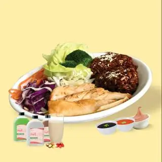 Hình ảnh Tinh bột + ức gà nướng
