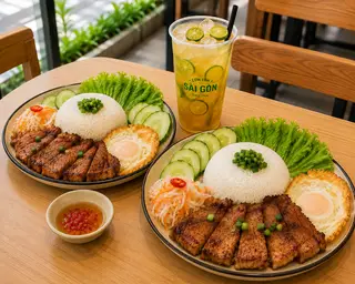 Hình ảnh Combo 2 Người | 2 Cơm Tấm | 1 Trà Chanh