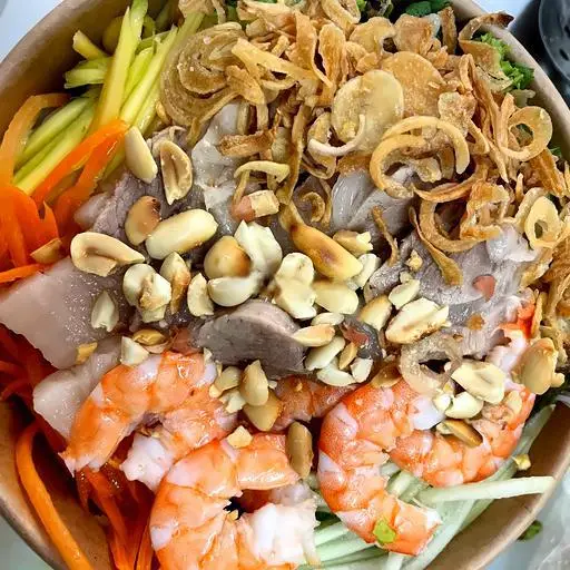 Hình ảnh Bún trộn tôm thịt mắm nêm