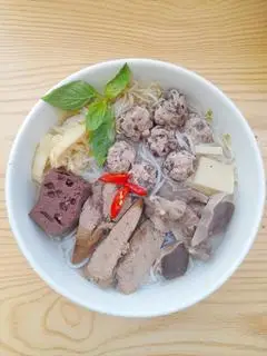 Hình ảnh Bún mọc mề gan nước 