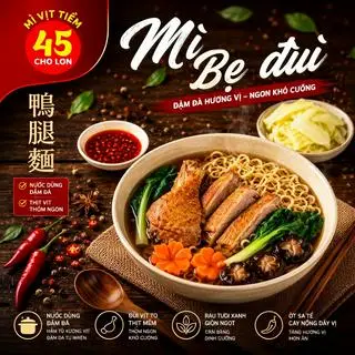 Hình ảnh Mì bẹ đùi góc 1/4