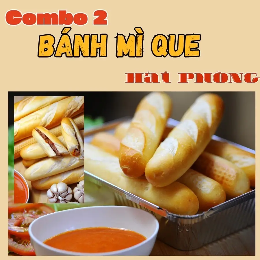 Hình ảnh 5 Bánh Mì Que Hải Phòng truyền thống nhân Pate cột đèn và Chà bông