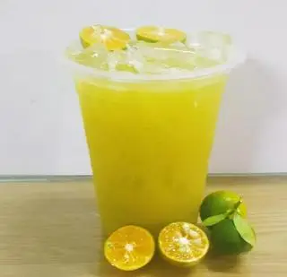 Hình ảnh Mía ép với tắc - Sugarcane mixed kumquats. 