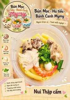 Hình ảnh Nui thịt - mọc - trứng cút ( tặng 1 chai sâm lanh ) 