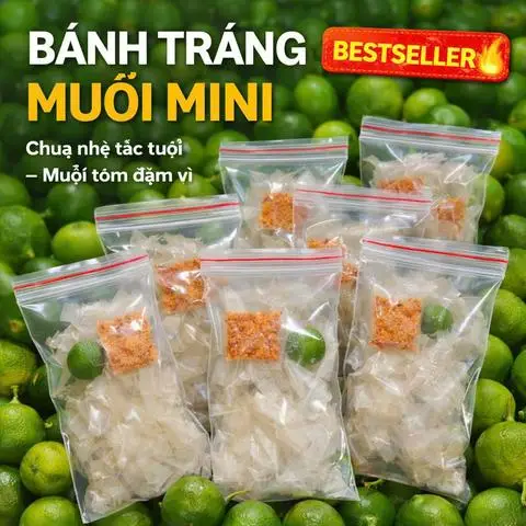 Hình ảnh (7 tặng 3)Bánh Tráng Muối Hạt Mini