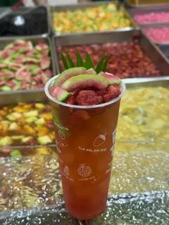 Hình ảnh Trà Ổi Hồng Dâu Đỏ