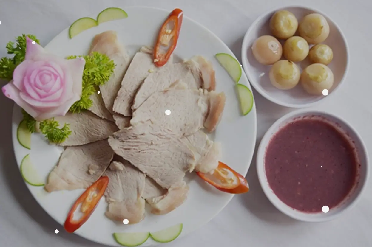 Hình ảnh Cơm Thịt Luộc Cà Pháo Mắm Tôm