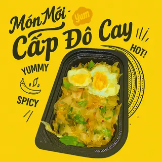 Hình ảnh Bánh tráng muối nhuyễn trứng chiên