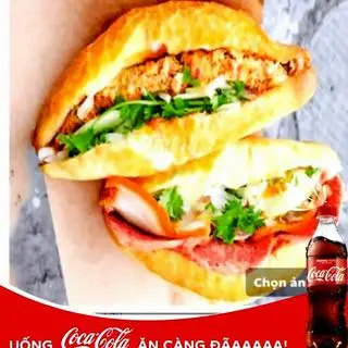 Hình ảnh Bánh mỳ pate chả - coca