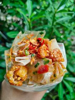 Hình ảnh bánh trộn tốp mỡ 