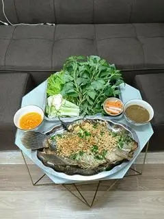 Hình ảnh cá tai tượng chiên xù rau rừng 2kg2 