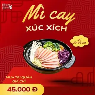 Hình ảnh Mì cay xúc xích